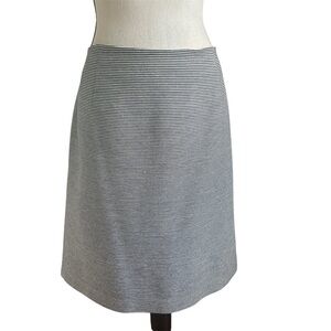 Talbots Stripe Pencil Skirt Navy Blue and White Textured Plus size 18W Petite